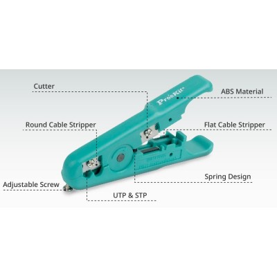 6PK-501 Pelacables para coaxiales con dos bocas de Proskit