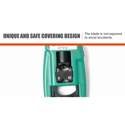 Pelacables coaxiales en un sólo paso por rotación de Proskit - CP-512