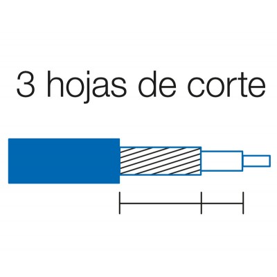 6PK-322 Pelacables para cables coaxiales con tres cuchillas de Proskit