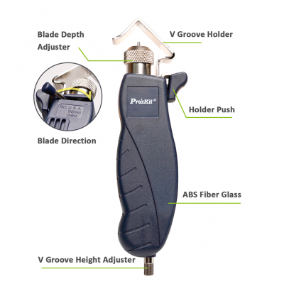 8PK-325B Pelacables de perfil redondo de 4,5mm hasta 25mm de Proskit