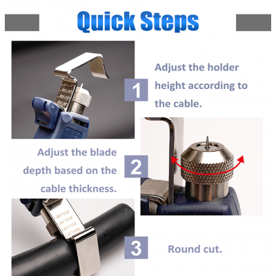 8PK-325B Pelacables de perfil redondo de 4,5mm hasta 25mm de Proskit