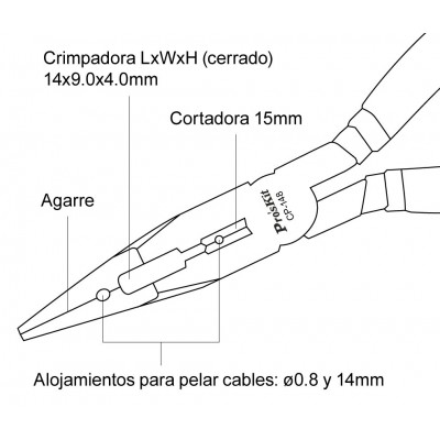 CP-148 Alicate especial para telecomunicaciones de Proskit