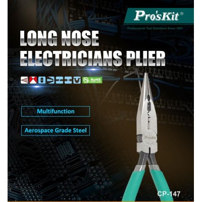 CP-147 Alicate de puntas multi función para electricista de Proskit