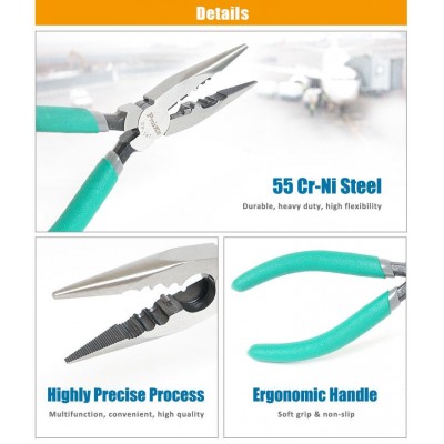 CP-147 Alicate de puntas multi función para electricista de Proskit