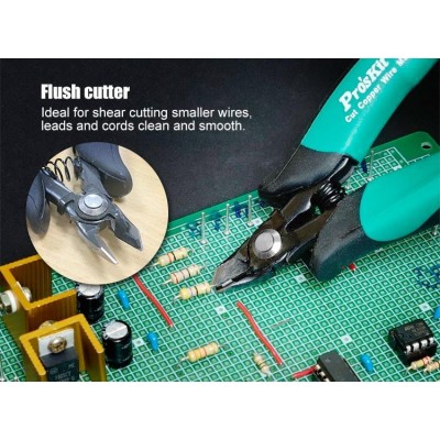 PM-5101-C Alicates de corte de alta resistencia con clip de seguridad (130 mm) de Proskit