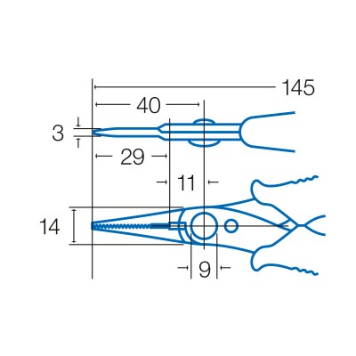 8PK-102D Micro alicate de puntas (145 mm) de Proskit