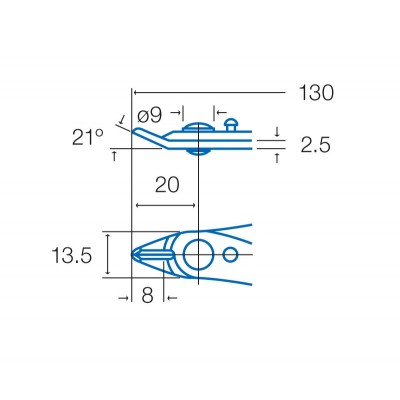 8PK-101D Micro Alicate de corte Palas oblicuas (130 mm) de Proskit