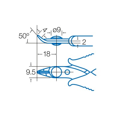 1PK-209 Micro Alicates de corte limpio (22 AWG/0,6 mm) (120 mm) de Proskit