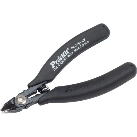 1PK-5101-CE Alicates de corte resistentes con clip de seguridad y mango conductor (125 mm) de Proskit