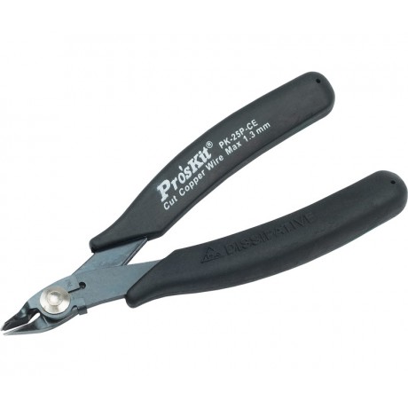 1PK-25P-CE Alicates de corte resistentes con clip de seguridad y mango conductor (130 mm) de Proskit