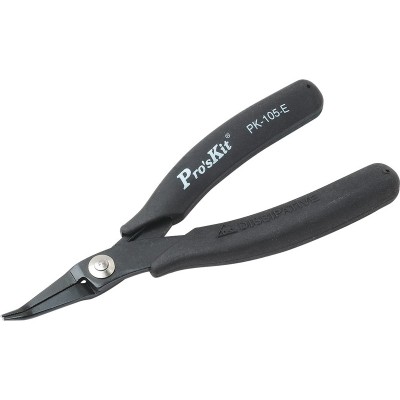 1PK-105-E Alicates De Puntas curvas Con Mango Conductivo (145 mm) de Proskit
