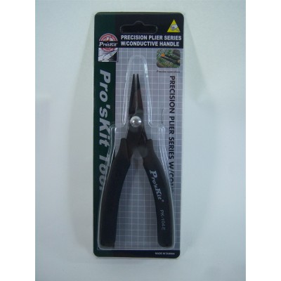 1PK-104-E Alicates de puntas planas Con Mango Conductivo (145 mm) de Proskit