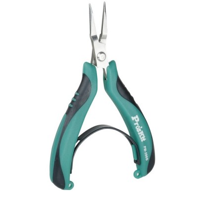 PM-396G Alicate de punta larga de acero inoxidable con Mango antideslizante TRP (120 mm) de Proskit