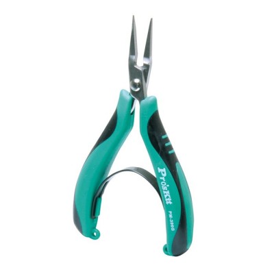 PM-396G Alicate de punta larga de acero inoxidable con Mango antideslizante TRP (120 mm) de Proskit