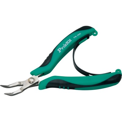 PM-396I Alicate de puntas curvas de acero inoxidable con Mango antideslizante TRP (120 mm) de Proskit
