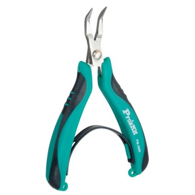 PM-396I Alicate de puntas curvas de acero inoxidable con Mango antideslizante TRP (120 mm) de Proskit