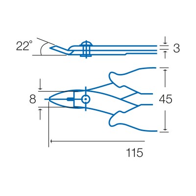 PM-396F Alicates de corte de acero inoxidable con Mango antideslizante TRP (115 mm) de Proskit