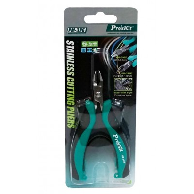 PM-396F Alicates de corte de acero inoxidable con Mango antideslizante TRP (115 mm) de Proskit