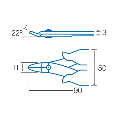 1PK-501A Micro alicate de corte (90 mm) de Proskit