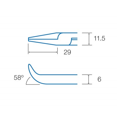PM-055CN Alicate de puntas curvas (127 mm) de Proskit
