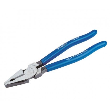 PM-903 Alicate universal con mangos largos para ahorro de fuerza (225 mm) de Proskit