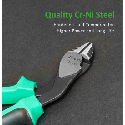 PM-942 Alicate de corte con mandíbulas en ángulo 45º (170 mm) de Proskit