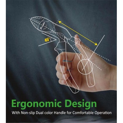 PM-942 Alicate de corte con mandíbulas en ángulo 45º (170 mm) de Proskit