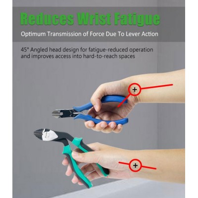 PM-942 Alicate de corte con mandíbulas en ángulo 45º (170 mm) de Proskit