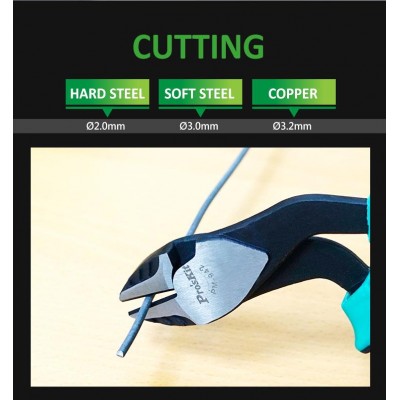 PM-942 Alicate de corte con mandíbulas en ángulo 45º (170 mm) de Proskit