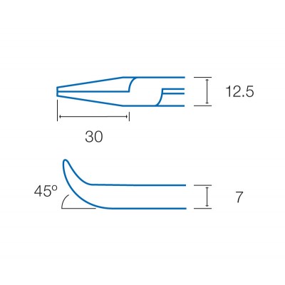1PK-055S Alicate de puntas curvas (130 mm) de Proskit