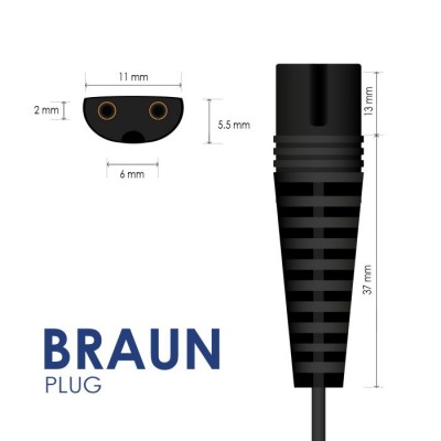 Cargador Compatible para BRAUN 12V, 400MAH, 4.8W
