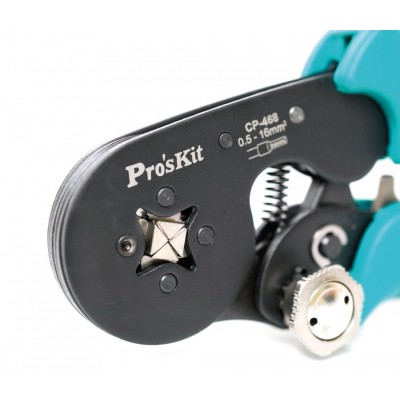 CP-468 Crimpadora de punteras cuatro puntos para cables eléctricos de Proskit
