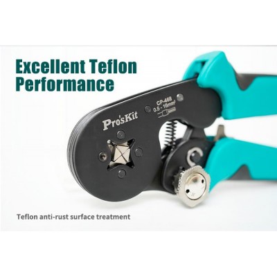 CP-468 Crimpadora de punteras cuatro puntos para cables eléctricos de Proskit