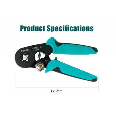 CP-468 Crimpadora de punteras cuatro puntos para cables eléctricos de Proskit