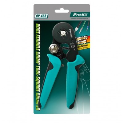 CP-468 Crimpadora de punteras cuatro puntos para cables eléctricos de Proskit