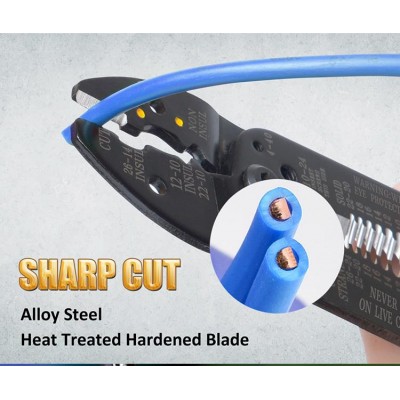 CP-413G Tenaza Crimpadora, Pela, Corta Cables y Tornillos para Terminales aislados y no aislados de Proskit