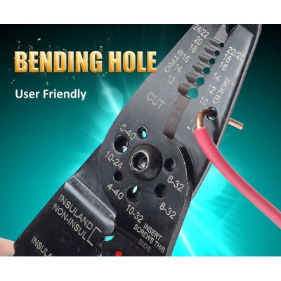 CP-412G Tenaza Crimpadora, Pela, Corta Cables y Tornillos para Terminales aislados y no aislados de Proskit