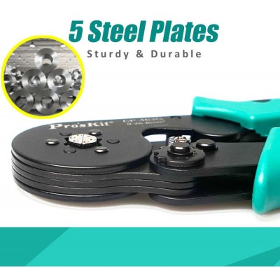 CP-463G Crimpadora de punteras seis puntos para cables eléctricos de Proskit