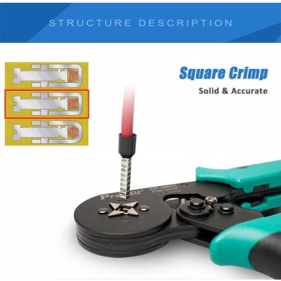 CP-462G Crimpadora de punteras para cables eléctricos de Proskit