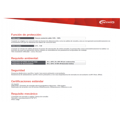 Fuente de alimentación conmutada 5V/25W/5,0A - ALM300