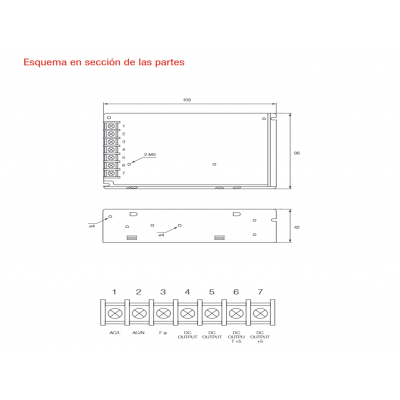 Fuente de alimentación conmutada 5V/50W/10A - ALM303