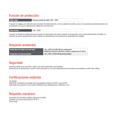 Fuente de alimentación conmutada 12V/600W/50A - ALM337