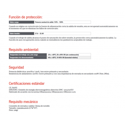 Fuente de alimentación conmutada 24V/100W/4.1A - ALM310