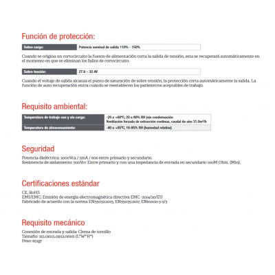 Fuente de alimentación conmutada 24v/600W/25A - ALM338
