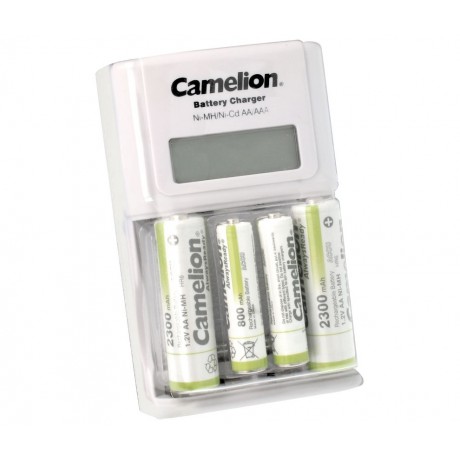 Cargador rápido de baterías 1-4 AAA/AA NI-MH con 2AA +2AAA - BC1012