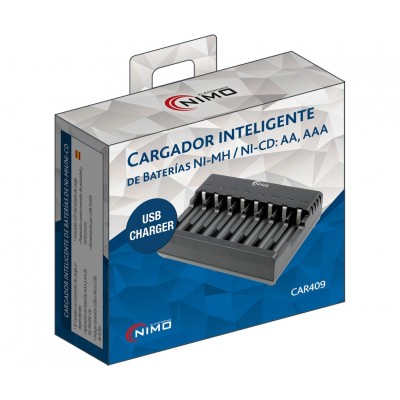 Cargador de 8 canales para AAA/AA Ni-Cd/NI-MH - CAR409