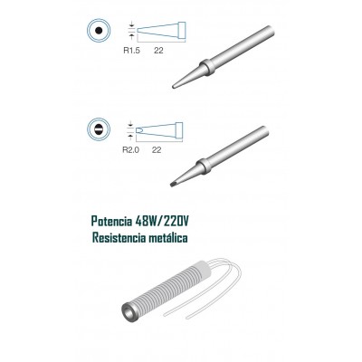 Soldador para estación AP-2/HRV7504 - HRV7514