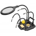 Soporte para soldadura con lupa con luz y 4 brazos - SN-396N
