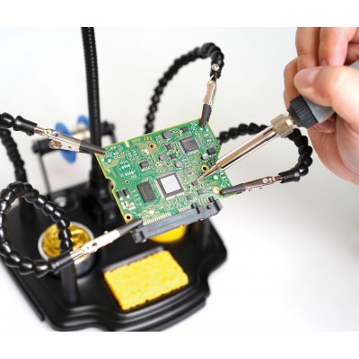 Soporte para soldadura con lupa con luz y 4 brazos - SN-396N