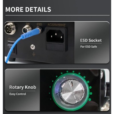 SS-955B Estación de soldadura digital 60W con aporte de estaño de Proskit